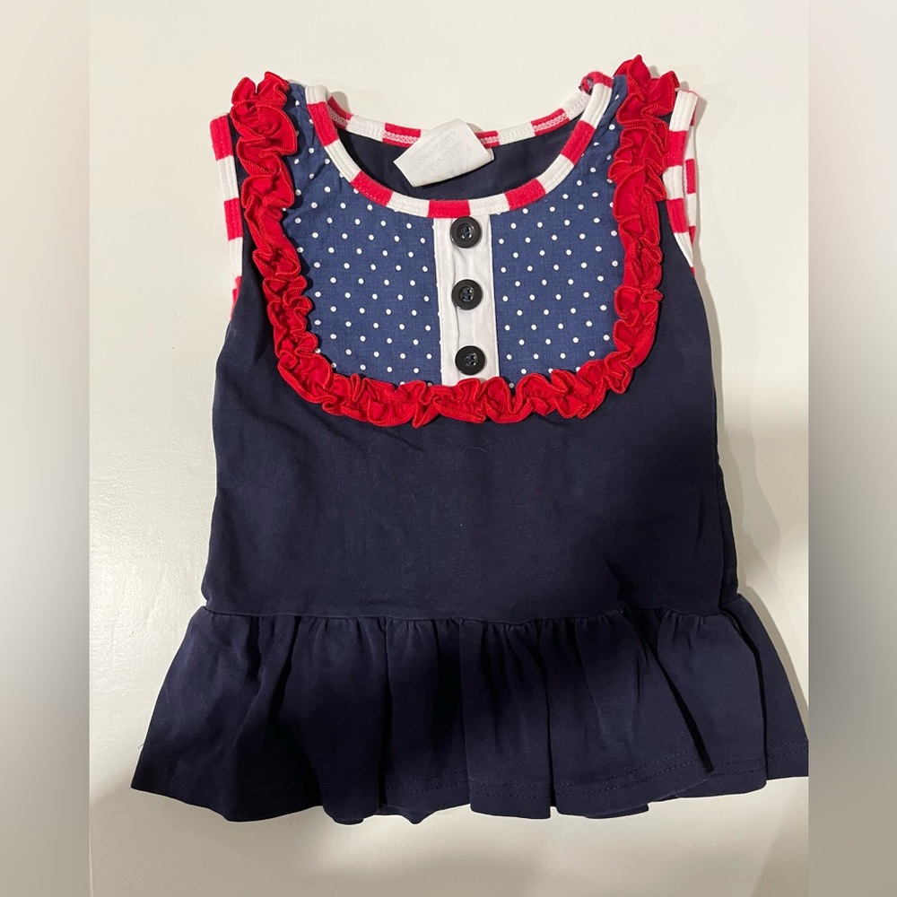 🇺🇸Fourth of July 🇺🇸Adorable Essentials Patriotic top. Girls size 2. VGUC